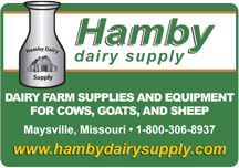 Hamby Dairy Supply: Dairy farm supplies and equipment for cows, goats, and sheep. Maysville, Missouri · 1-800-306-8937 · www.hambydairysupply.com